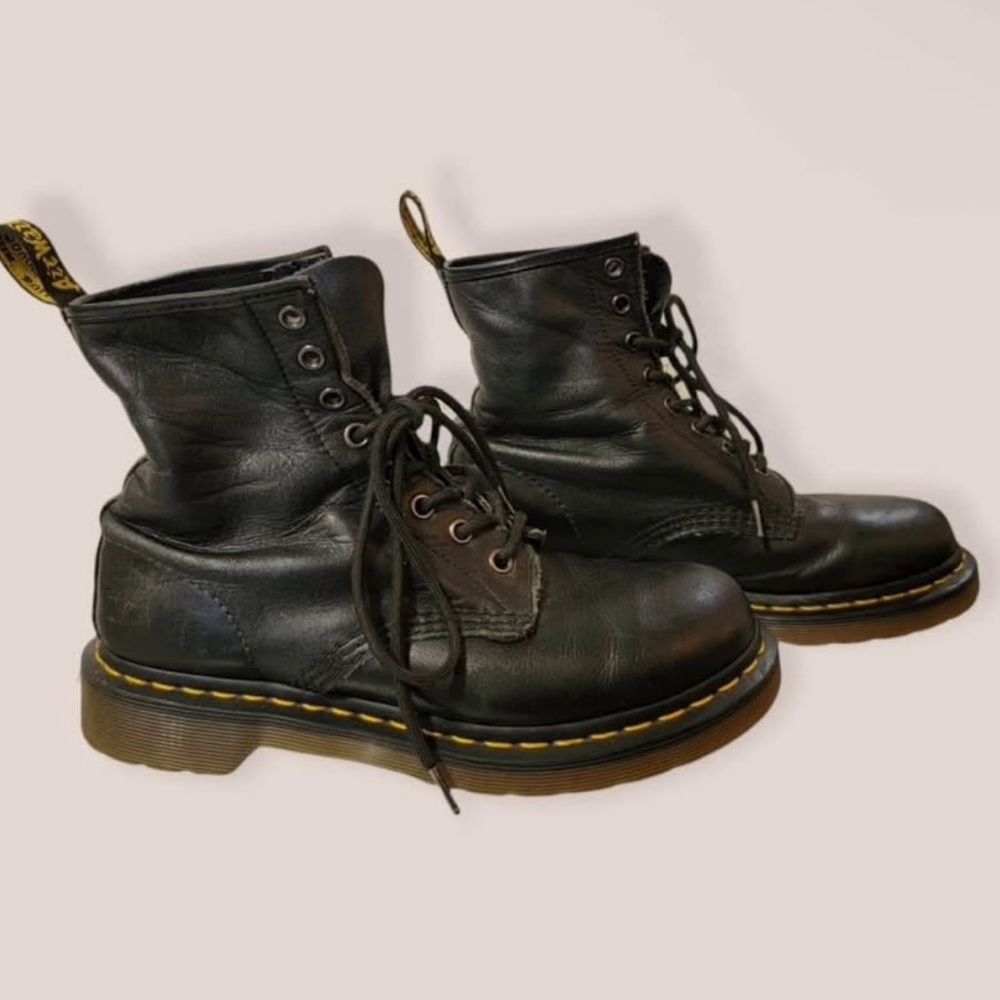Dr. Martens Black Leather Combat Boots